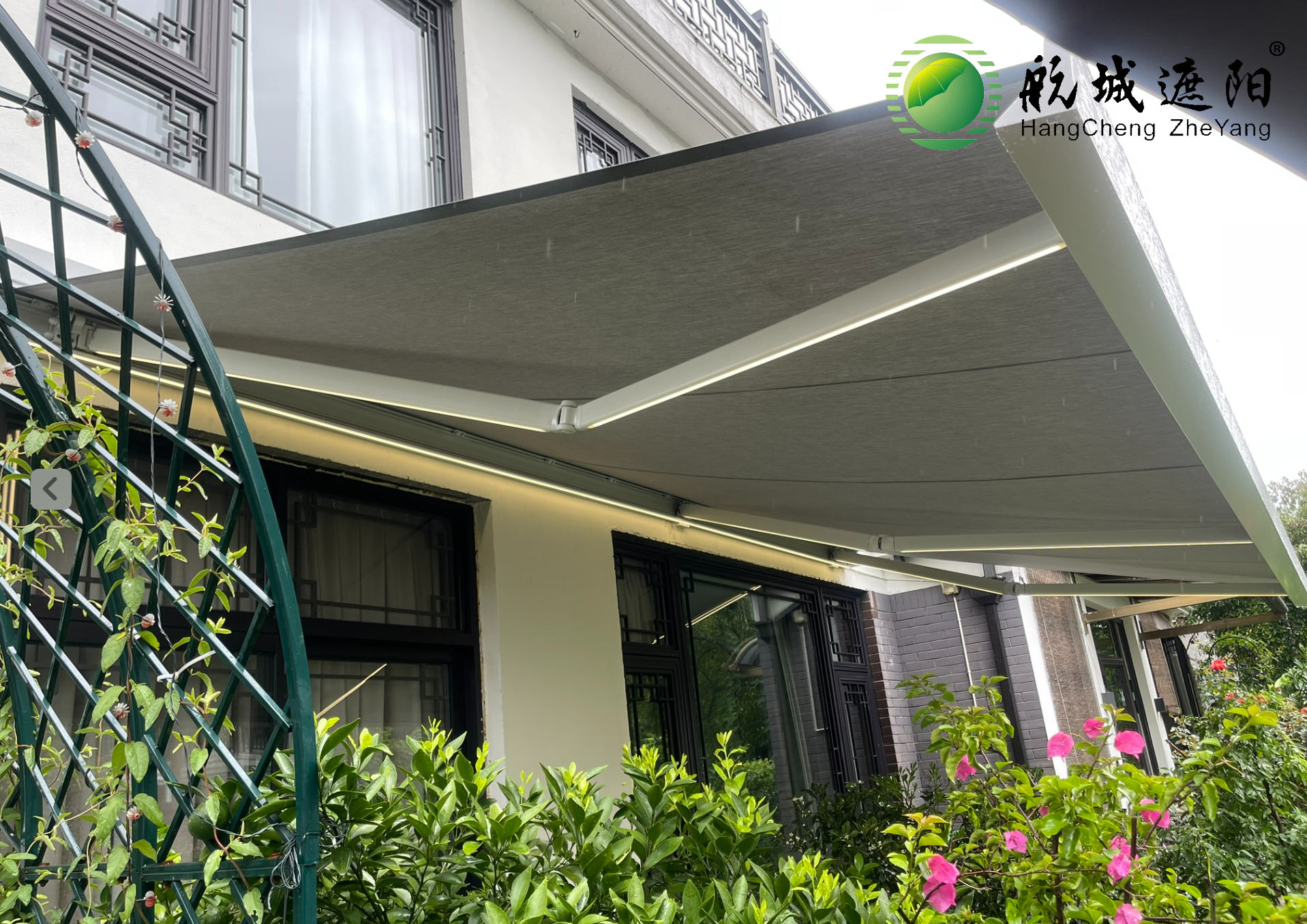9300 重型方盒遮阳篷|灯带款
